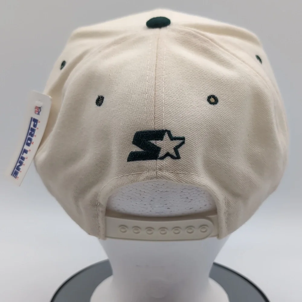 Starter| NWT NFL Vintage White Green Bay Packers Wool Sports Cap Snap Back - Picture 7 of 15